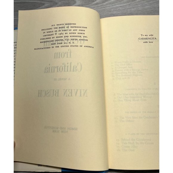 The Gentleman from California Niven Busch Book Club Edition 1967 Political Novel - Picture 3 of 10